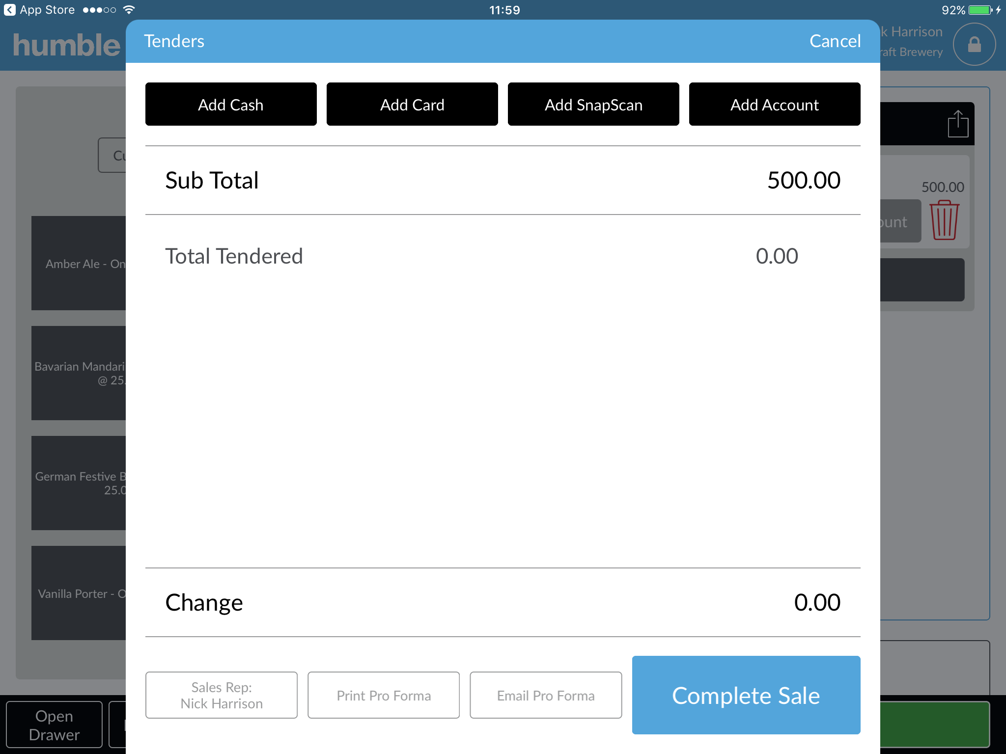 Completing a sale using SnapScan on your humble Till: – humble Till